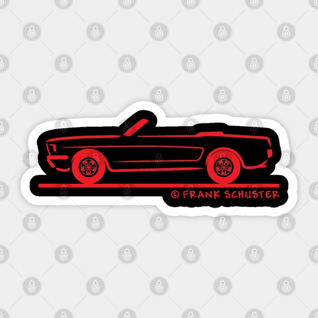 1964 Mustang Convertible Sticker by PauHanaDesign